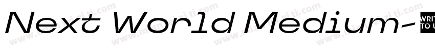 Next World Medium字体转换